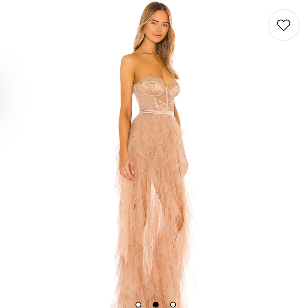 Revolve For Love and Lemons sheer maxi bustier dress